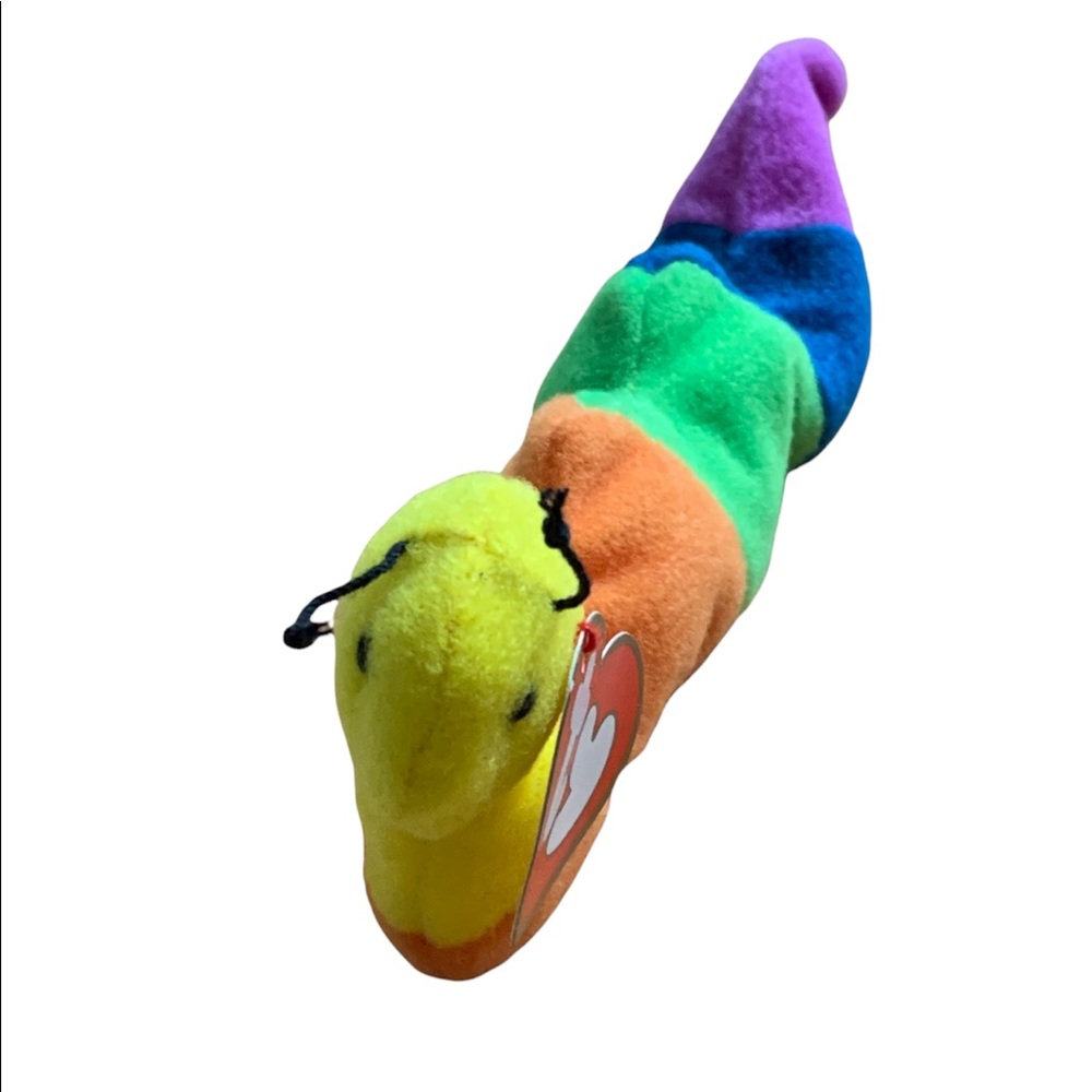 vintage TY teenie Beanie  Buddies 8" Inch Worm 1999 Retired Mint